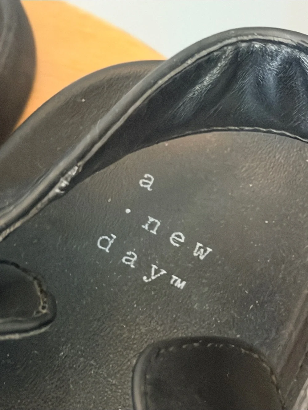 a new day Black Double-Strap Velcro Sandals